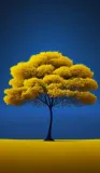 Discover Blue sky and Yellow tree T-Shirts