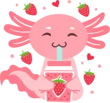 Discover Axolotl Strawberry Milk Shake Kawaii T-Shirts