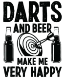 Discover Darts and beer make me very happy T-Shirts