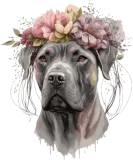 Discover Cute Cane Corso Flower Crown Pet Dog Floral Puppy T-Shirts