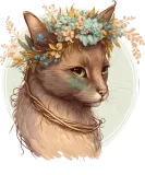 Discover Cute Havana Brown Cat Flower Crown Cats Pet Kitten T-Shirts