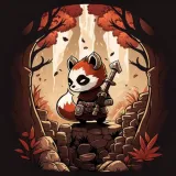Discover Red Panda Pathfinder Ranger Character Portrait 3 T-Shirts
