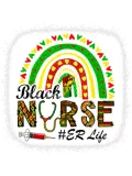 Discover Juneteenth Black Nurse ER Life Rainbow Afro T-Shirts