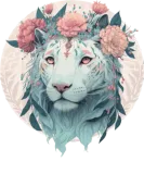 Discover White Bengal Tiger Flower Crown Watercolor Safari T-Shirts