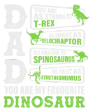 Discover Dino Dad is My Favorite Dinosaur T-Rex Spinosaurus T-Shirts