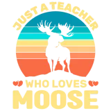 Discover Just a Teacher Who Loves Moose Retro Vintage T-Shirts
