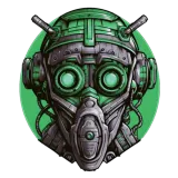 Discover Cyber Robot head with green eyes T-Shirts