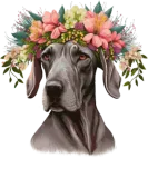 Discover Cute Great Dane Flower Crown Pet Dog Breed Floral T-Shirts