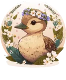 Discover Cottagecore Cute Baby Duck Flower Kawaii Duckling T-Shirts