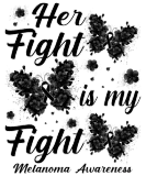 Discover Her Fight Is My Fight Melanoma Awareness Butterfly T-Shirts