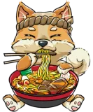 Discover Corgi Dog Eating Bowl of Ramen Pho Noodles Soup T-Shirts