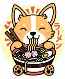 Discover Kawaii Ramen Anime Dog Corgi Japanese Noodles T-Shirts