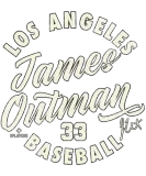 Discover James Out Los Angeles Baseball Vintage Cursive T-Shirts