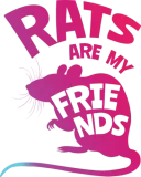 Discover Rats Are My Friends Cute Pet Rat Color Graphic T-Shirts