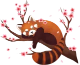 Discover Red Panda Japanese Cherry Blossom Flower T-Shirts