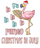 Discover Pink Flamingo Christmas in July Funny Tropical T-Shirts