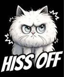 Discover Hiss Off Grumpy Cat Meme Fluffy Kitten Cute Cat T-Shirts