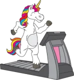 Discover Athletic Unicorn on Treadmill - Motivating Fitness T-Shirts
