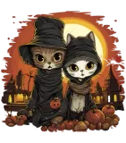 Discover Cute Kittens Trick or Treating - Happy Halloween! T-Shirts