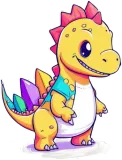Discover Cute Baby Dinosaur Design For Kids T-Shirts