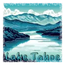Discover Vacation: New York to Lake Tahoe, Blue Grunge T-Shirts