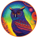 Discover Psychedelic Blue Owl T-Shirts