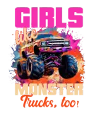 Discover Girls Like Trucks Retro Race Big Monster Vintage T-Shirts