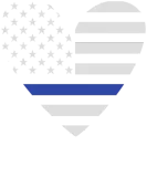 Discover Police T-Shirts, Heart Thin Blue Line USA Flag T-Shirts,