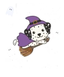 Discover Dalmatian Happy Halloween Witch T-Shirts