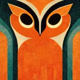 Discover Mod Owl: Big Bold Orange Owl T-Shirts