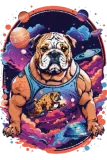 Discover x dog Space galaxy T-Shirts