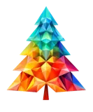 Discover Versatile Magic: Colorful Polygon Pine Tree T-Shirts