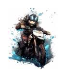 Discover Dirt Bike Anime Girl Ice Racing Motorcycle Ice T-Shirts
