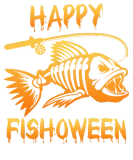 Discover Happy Fishoween Creepy Horror T-Shirts Angler