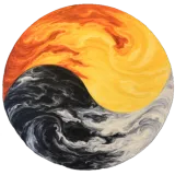 Discover Yin Yang Sun and Moon Abstract Fire and Ice T-Shirts