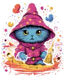 Discover Cute Magician Cat Sorcerer Wizard Kawaii Anime Cat T-Shirts