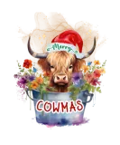 Discover Merry Cowmas - Christmas highland cow cute baby co T-Shirts