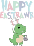 Discover Happy Eastrawr Dinosaur Easter Bunny With Colored T-Shirts