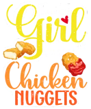 Discover Just A Girl Who Loves Chicken Nuggets Funny Gifts T-Shirts