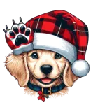 Discover Cute Dog Paw Christmas Plaid Santa Hat for dad T-Shirts