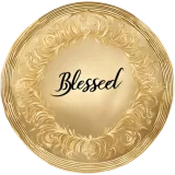 Discover BLESSED SCRIPT TEXT ON SHIMMER GOLD BACKGROUND AI T-Shirts