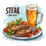 Discover Steak And Beer Food Alcohol Funny Sayings T-Shirts