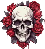 Discover Skull and Roses Gothic Floral Art T-Shirts