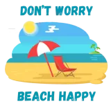Discover Don t Worry Beach Happy with a Beachchair T-Shirts