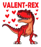 Discover Valentine Day Dinosaur TREX T Rex Boy Kids Girl T-Shirts