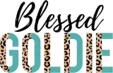 Discover Blessed Goldie (Leopard/Turquoise) Apparel & Such T-Shirts