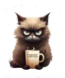 Discover Funny Cat - Just Here To Drink Coffee Kitty Gift T-Shirts