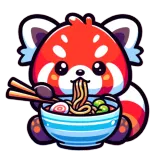 Discover Cute Kawaii Red Panda Eating Ramen Bowl T-Shirts