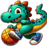 Discover Happy Dino Plays Basketball T-Shirts