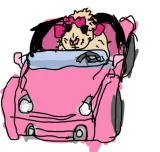 Discover Kids Doodle Cute Hamster Pink Car Adventure T-Shirts